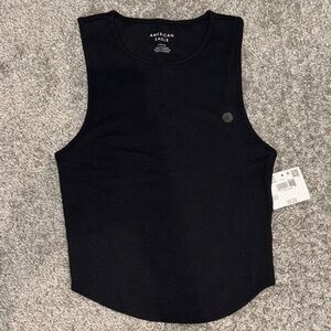 American Eagle Classic Cropped Black Tank Top